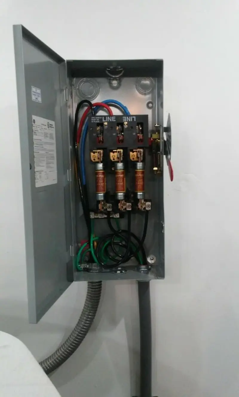 Three-phase disconnect switch installed for Electrical Wiring & Rewiring in Old Saybrook